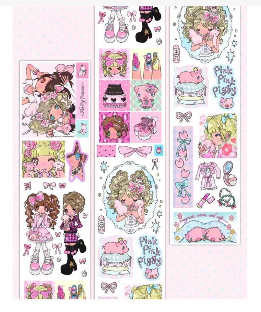Korean sub-packaging sticker roll, featuring the bird and frog character Ollie, original sticker